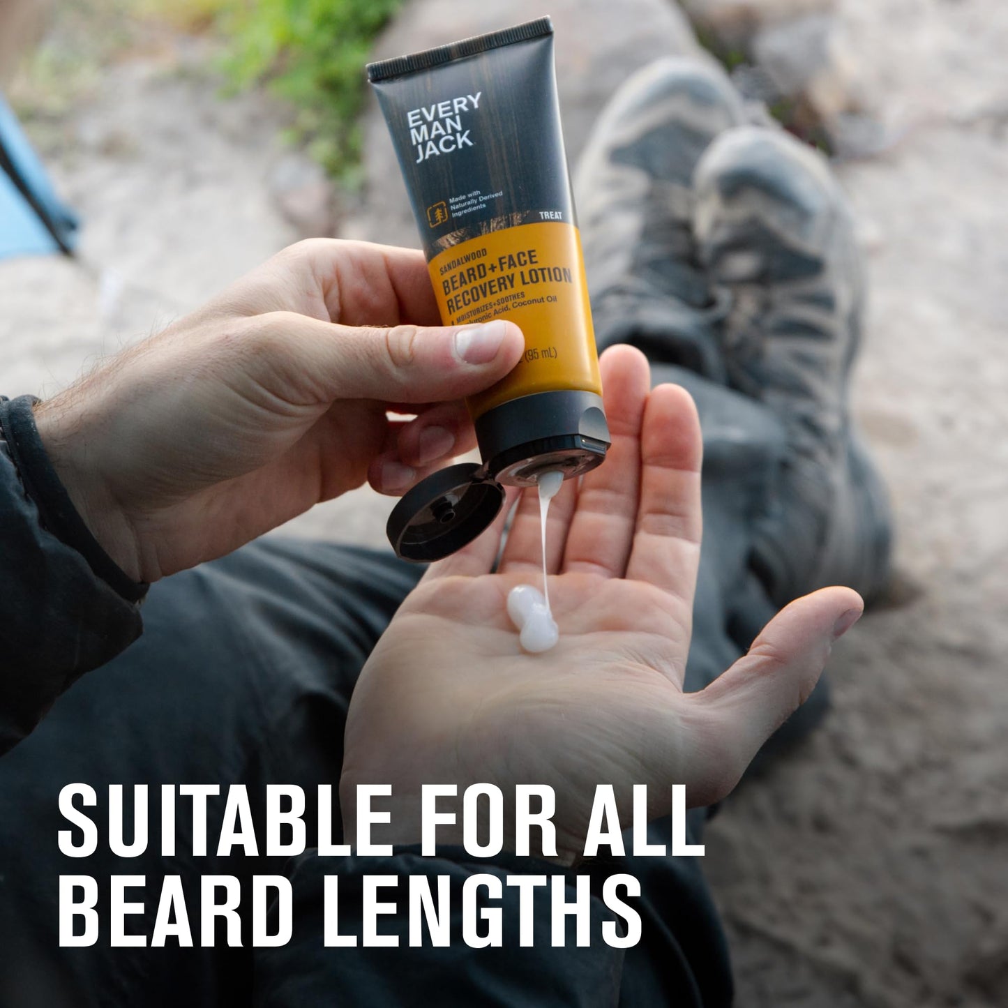 Every Man Jack Beard + Face Recovery Lotion-Moisturizes Relieves Dry Skin and Beard Itch - Light Sandalwood Scent-Made w/Naturally Derived Ingredients Beauty and Personal Care Every Man Jack