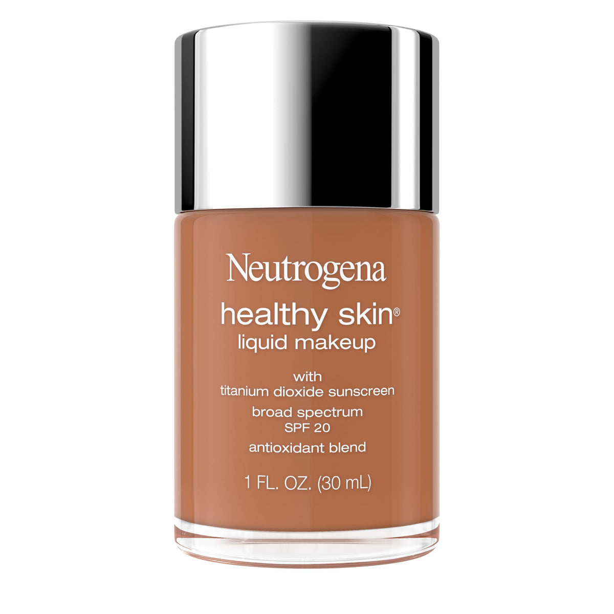 Neutrogena Healthy Skin Liquid Foundation Makeup Broad Spectrum SPF 20 Sunscreen, Medium Coverage, Vit B5, Antioxidants, All Day Wear, Cool Bronze Beauty & Personal Care Neutrogena