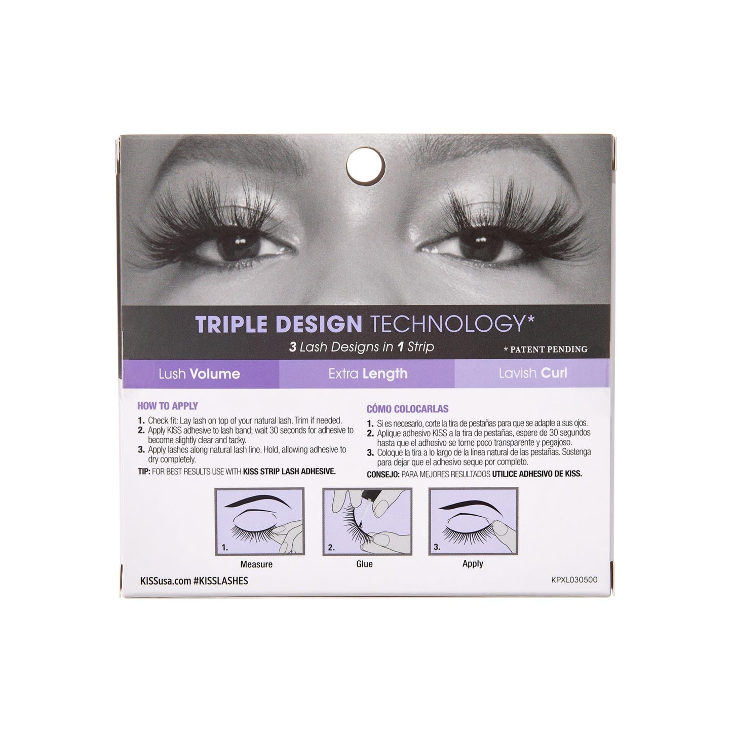 KISS Lash Couture Triple Push Up XL Collection False Eyelashes, 3D Volume in Extra Long Length with Triple Design Technology, Cruelty-Free Beauty & Personal Care Kiss