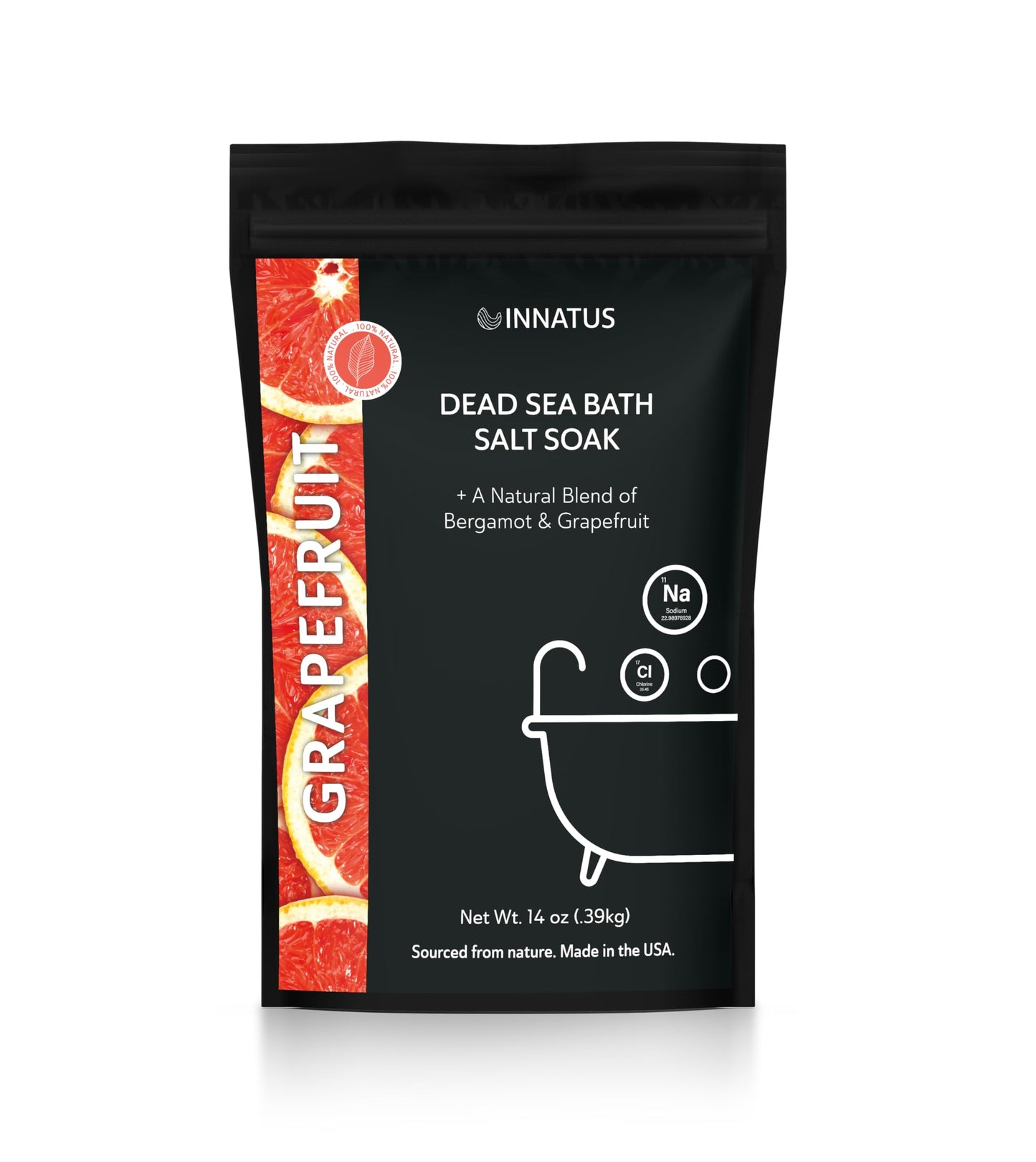 Dead Sea Soothing Bath Salt Soak with 21 Minerals - Relaxing, Detoxifying, and Nourishing for Skin - 14oz, Infused with Essential Oils - Rejuvenate Beauty and Personal Care INNATUS
