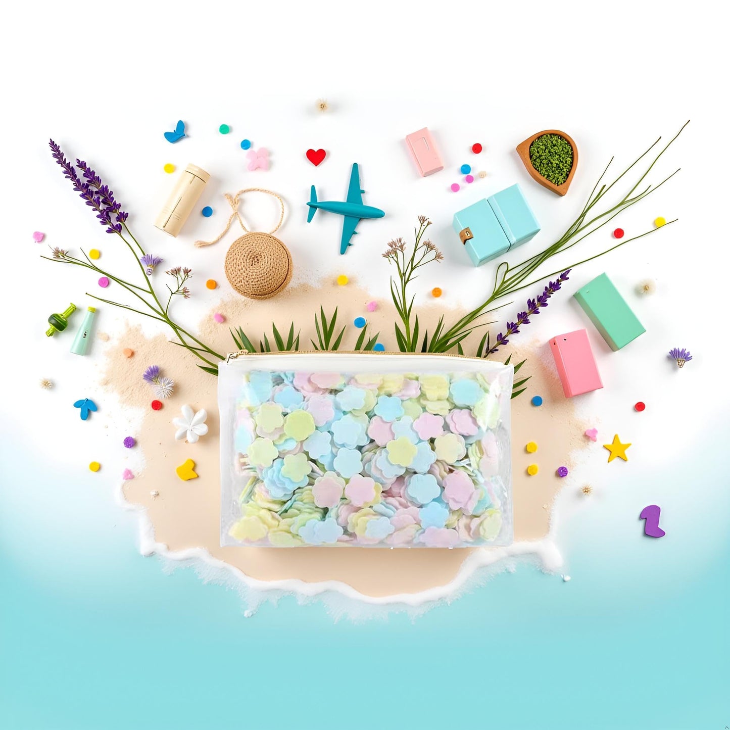 PurYupearl 1000 Sheets Colorful Portable Disposable Paper Soap Portable Travel Hiking Washing Hand Bath Toiletry Paper Sheets Confetti Women Kids Soap Beauty & Personal Care PurYupearl