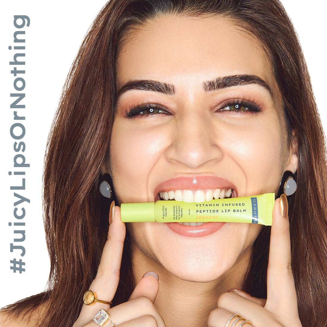 Hyphen-Peach Lip Balm for Dry & Chapped Lips - Vitamin Infused Peptide - Hydrating & Moisturizing Balm for Unisex - For Dark Lips - Smoothen Lips Beauty and Personal Care Hyphen