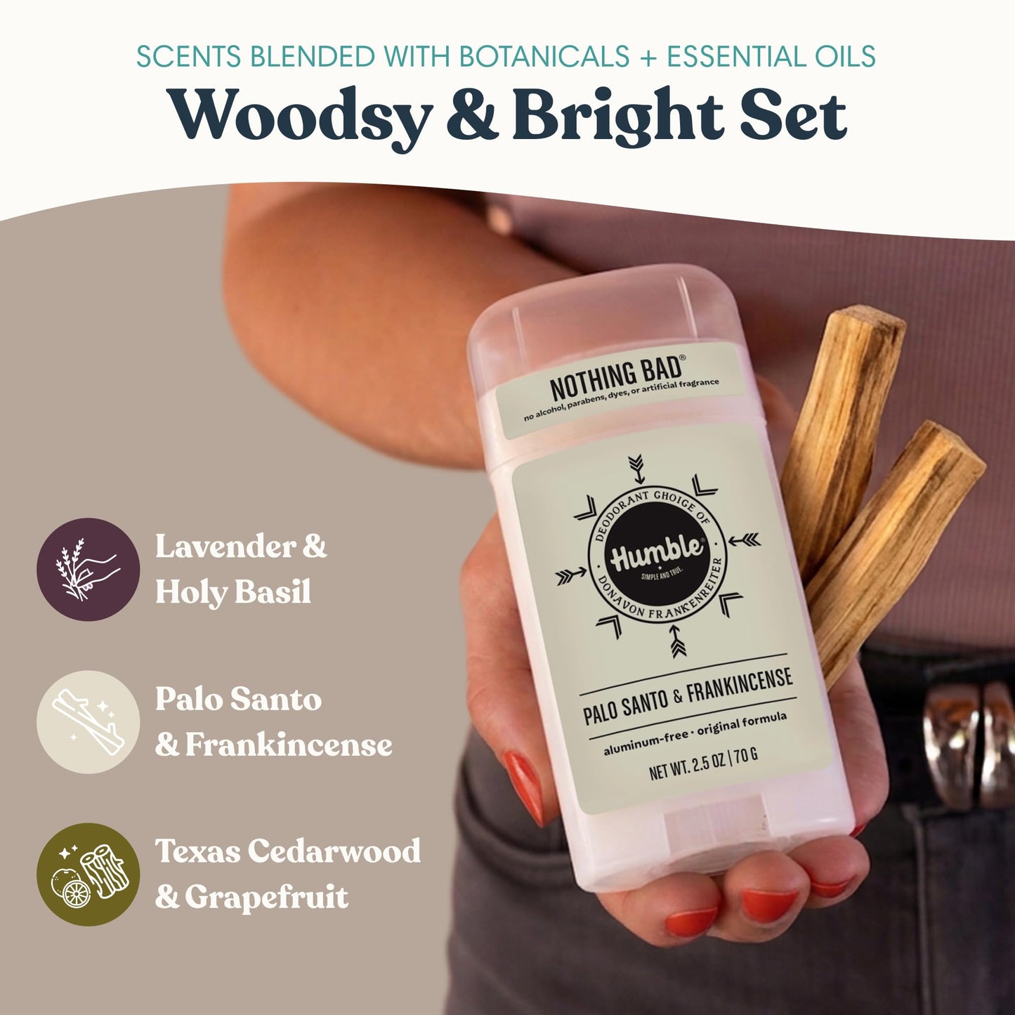 Humble Aluminum-Free Deodorant for Women & Men, Variety Pack - Clean & Fresh Natural Deodorant Stick with Essential Oils for Long-Lasting Odor Control Beauty and Personal Care HUMBLE SIMPLE AND TRUE.