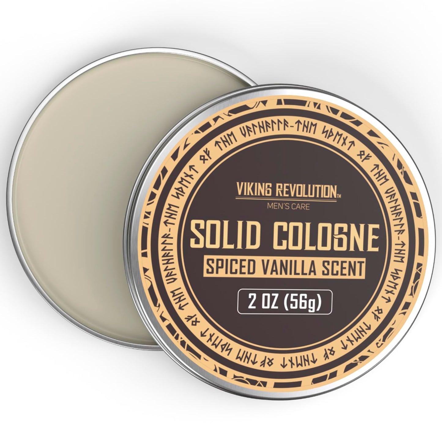 Viking Revolution Spiced Vanilla Solid Cologne for Men - 2 Oz Balm Cologne Travel Wax (Spiced Vanilla) Beauty & Personal Care Viking Revolution