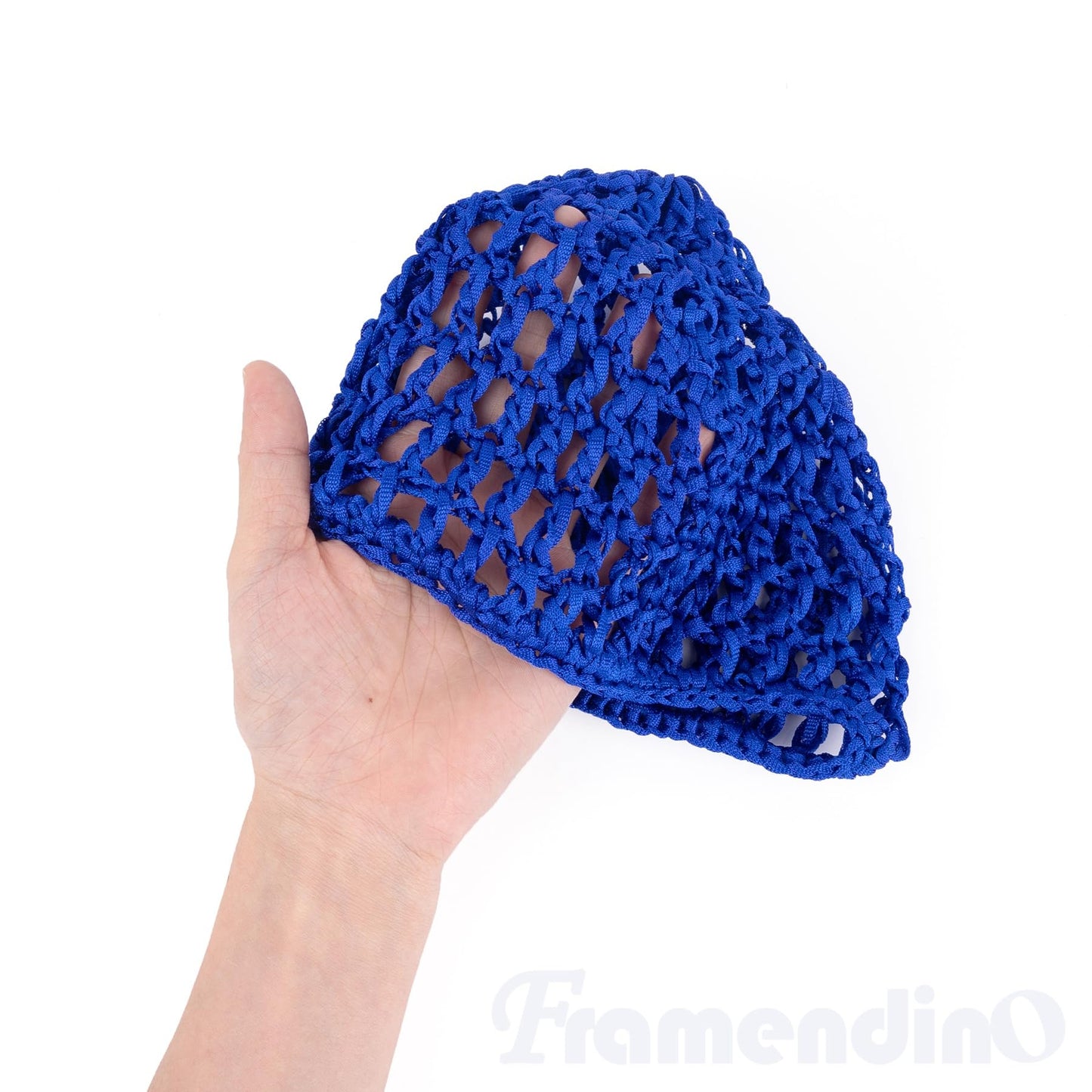 Framendino, 4 Pack Mesh Crochet Hair Net Rayon Knit Snoods Hat Thick Hairnet Snood Cover Ornament for Night Sleeping Accessories (2 Colors) Beauty and Personal Care Framendino