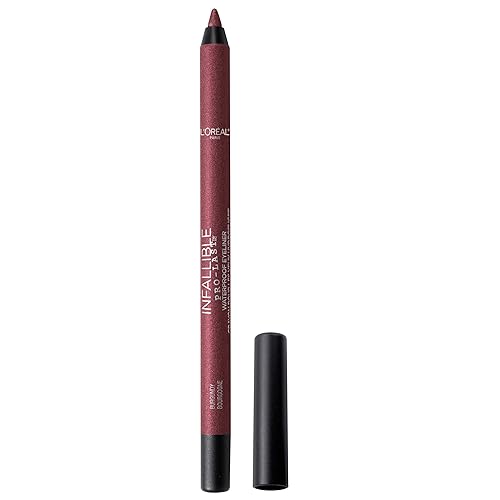 L'Oreal Paris Makeup Infallible Pro-Last Pencil Eyeliner, Waterproof and Smudge-Resistant, Glides on Easily to Create any Look, Burgundy, 0.042 oz. Beauty & Personal Care L'Oreal Paris