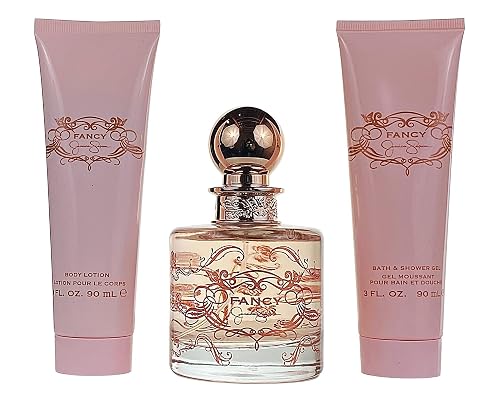 Fancy for Women by Jessica Simpson 3 PC Gift Set (EDP 3.4 oz + B/L 3 oz + S/G 3 oz) Beauty & Personal Care Jessica Simpson
