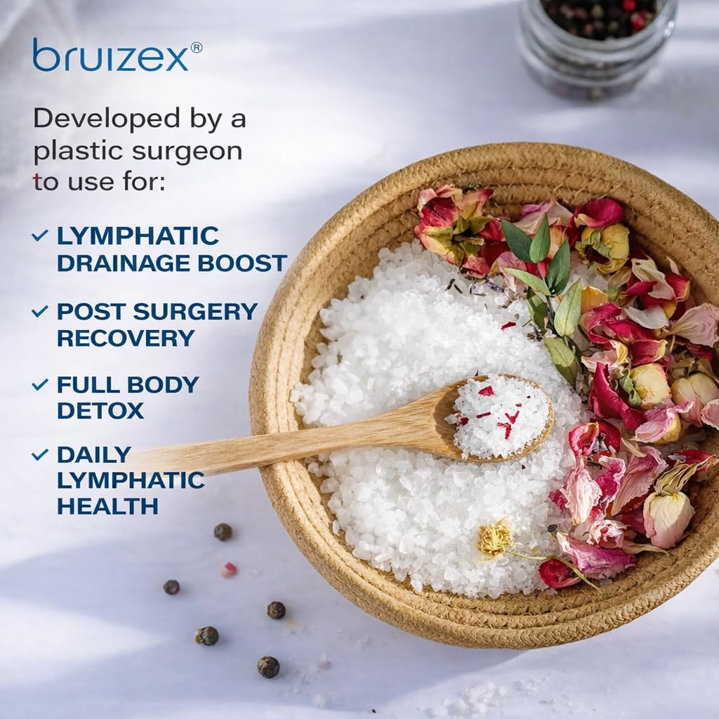 Bruizex Arnica Montana Bath Salts, Epsom Salt Bath Soak for Lymphatic Drainage & Body Detox, Magnesium Bath soak with Essential Oils, Bath Salts Beauty and Personal Care Bruizex