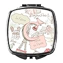 Caroline's Treasures CJ2002-CSCM Letter C Love in Paris Pink Compact Mirror Decorative Travel Makeup Mirror for Women Girls Gifts Pocket Makeup Mirror Beauty & Personal Care Caroline's Treasures