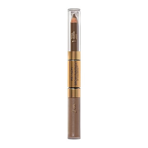 Revlon Eyebrow Gel & Pencil, ColorStay Brow Fantasy 2-in-1 Eye Makeup, Longwearing with Precision Tip, 108 Light Brown, 0.04 Oz Beauty & Personal Care REVLON