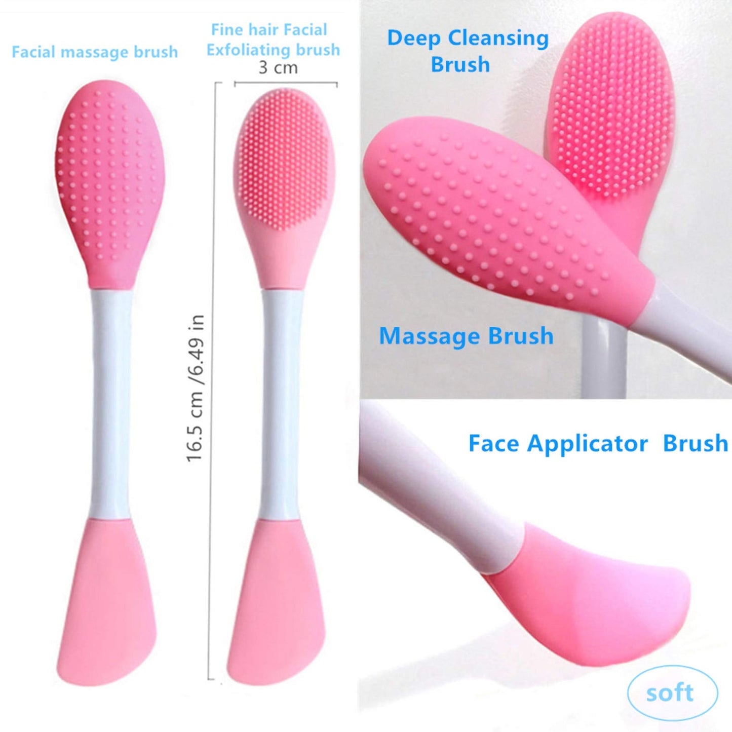 Facial Cleansing Brush pore scrubber for face,silicone face pore cleaning brush nose scrubber for blackhead,Face Mask Brush & Face Scrubber, Beauty & Personal Care New prominent