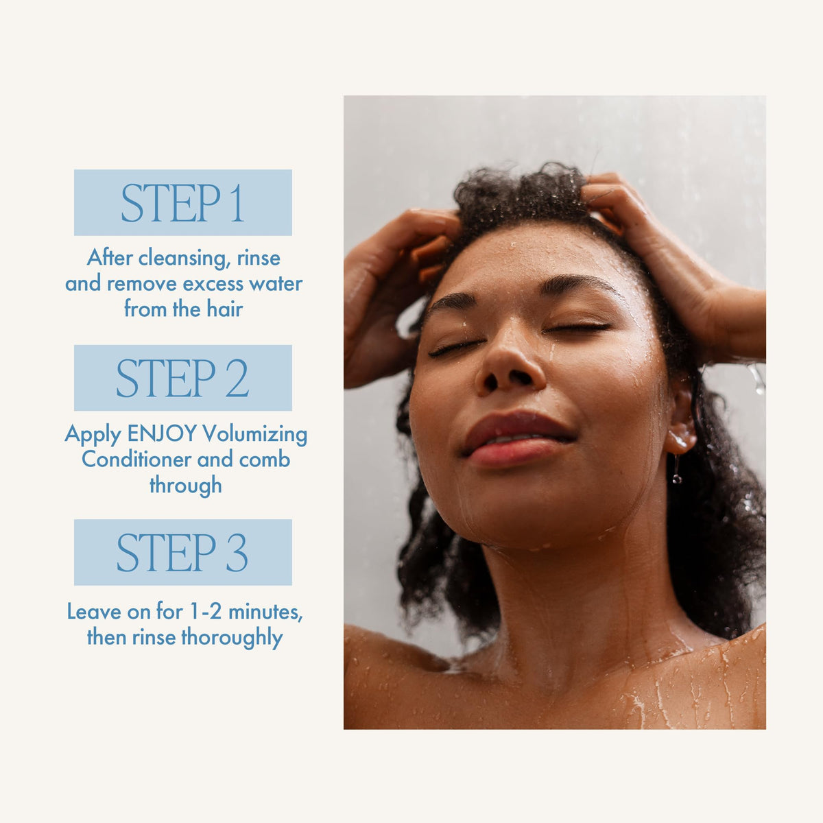 ENJOY Hair Care Volumizing Conditioner, Hair Conditioner For Damaged Hair, Conditioner Curly Hair Products, Sulfate Free, Gluten Free, Paraben Free Beauty & Personal Care Enjoy