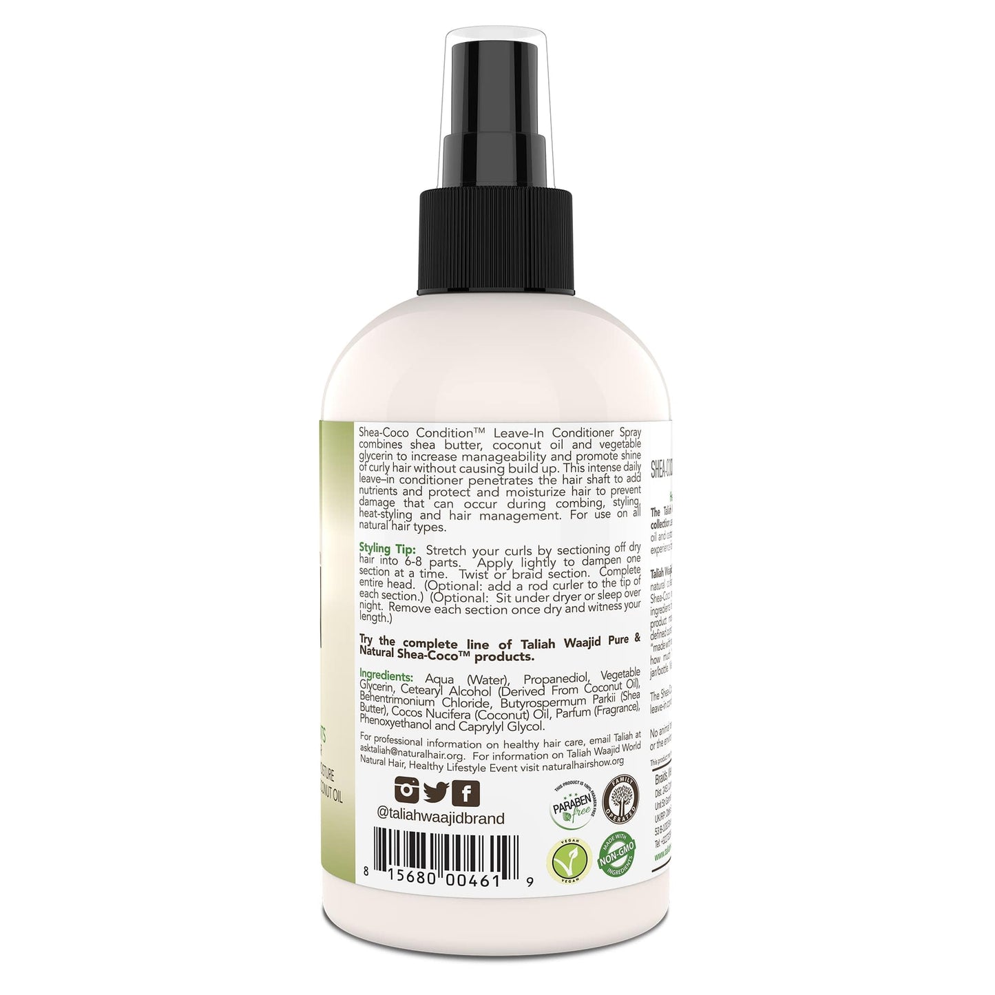 Taliah Waajid Shea-Coco Daily Leave-In Conditioner - 8oz - Moisturizing Detangler for Natural Curly, Kinky & Wavy Hair - Lightweight Hydration Beauty & Personal Care Taliah Waajid black earth products