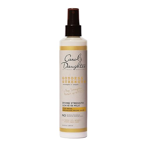 Carol's Daughter Leave In Conditioner, 8.5 Fluid Ounces, Goddess Strength Divine Strength Hair Milk with Castor Oil for Weak, Wavy, Coily and Curly Beauty & Personal Care Carol's Daughter