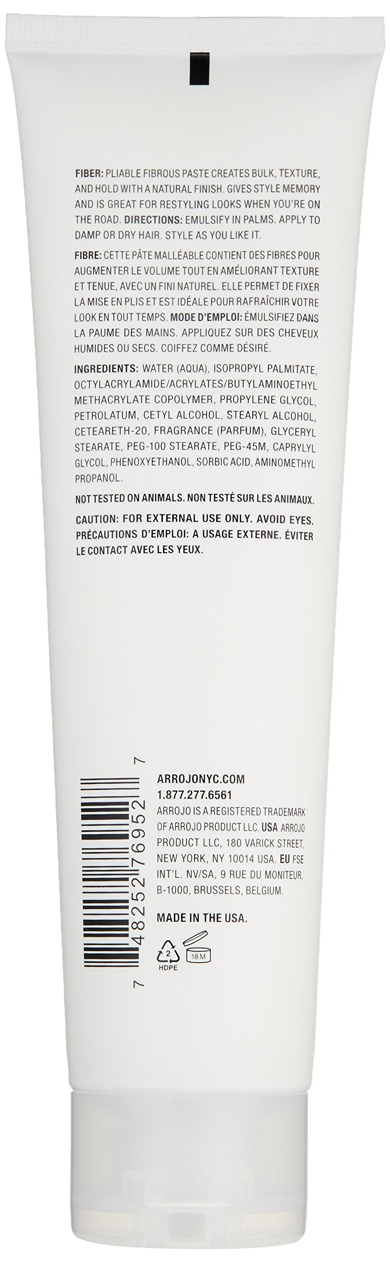 Arrojo Fiber Hair Styling Paste (5.1 oz) Beauty & Personal Care ARROJO
