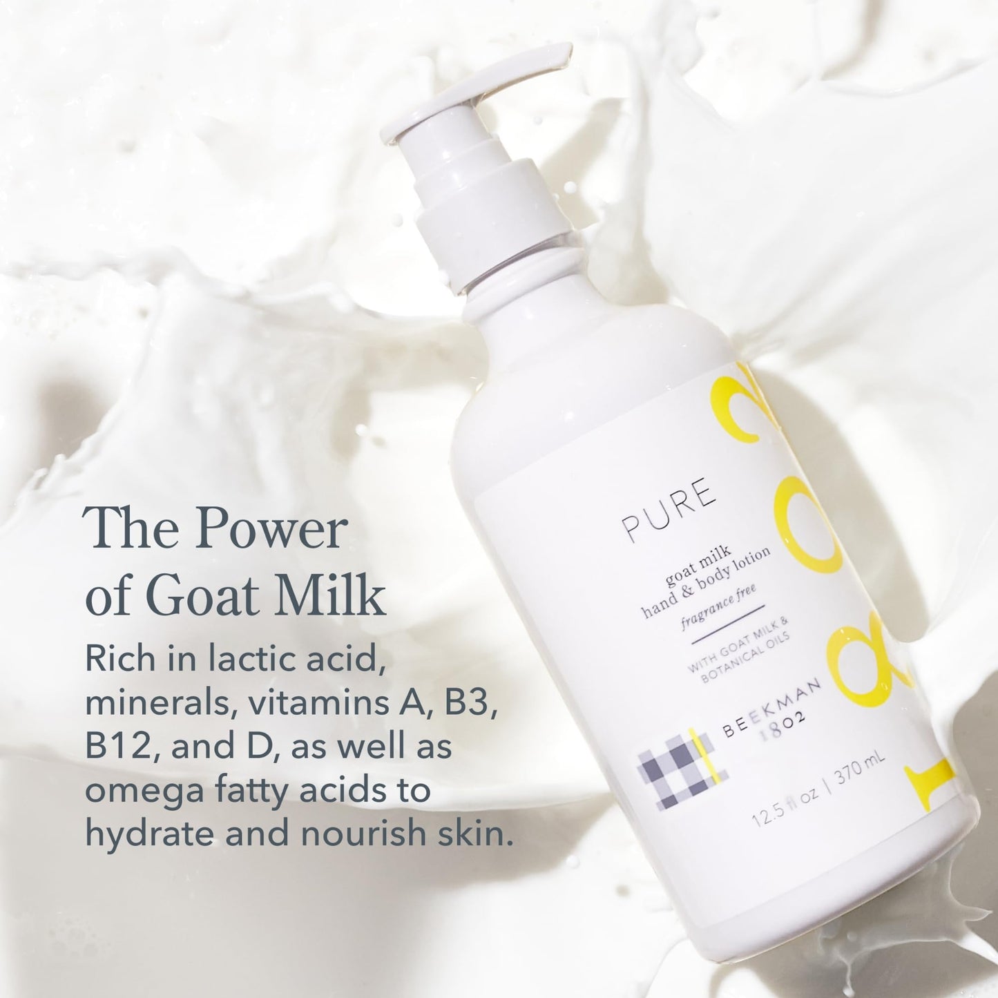 Beekman 1802 Goat Milk Lotion - Body Lotion & Hand Lotion for Dry Skin, Lightweight Non-Greasy Formula with Shea Butter & Jojoba Oil, Cruelty Free Beauty & Personal Care Beekman 1802