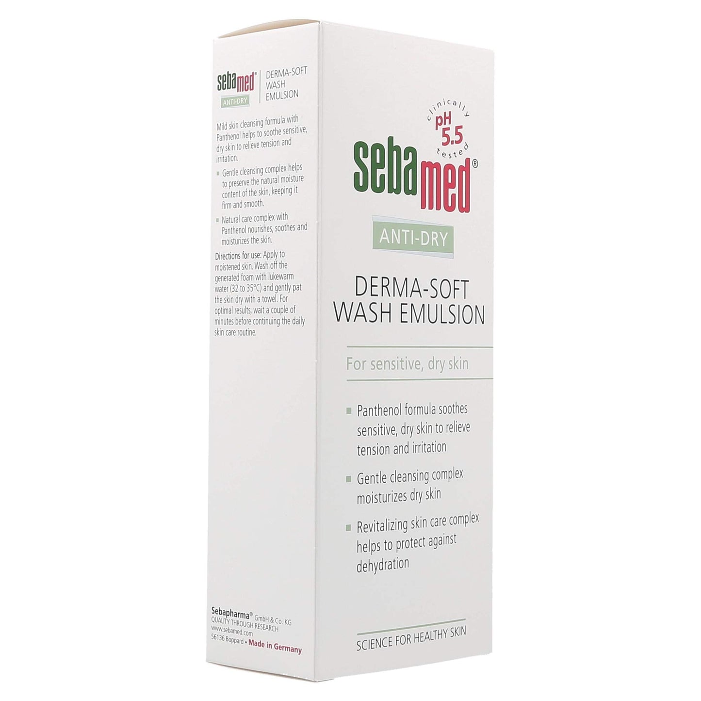 Sebamed Anti-Dry Derma-Soft Wash Emulsion Gentle Cleansing Complex For Dry and Sensitive Skin 6.8 Fluid Ounces (200mL) Beauty & Personal Care SEBAMED