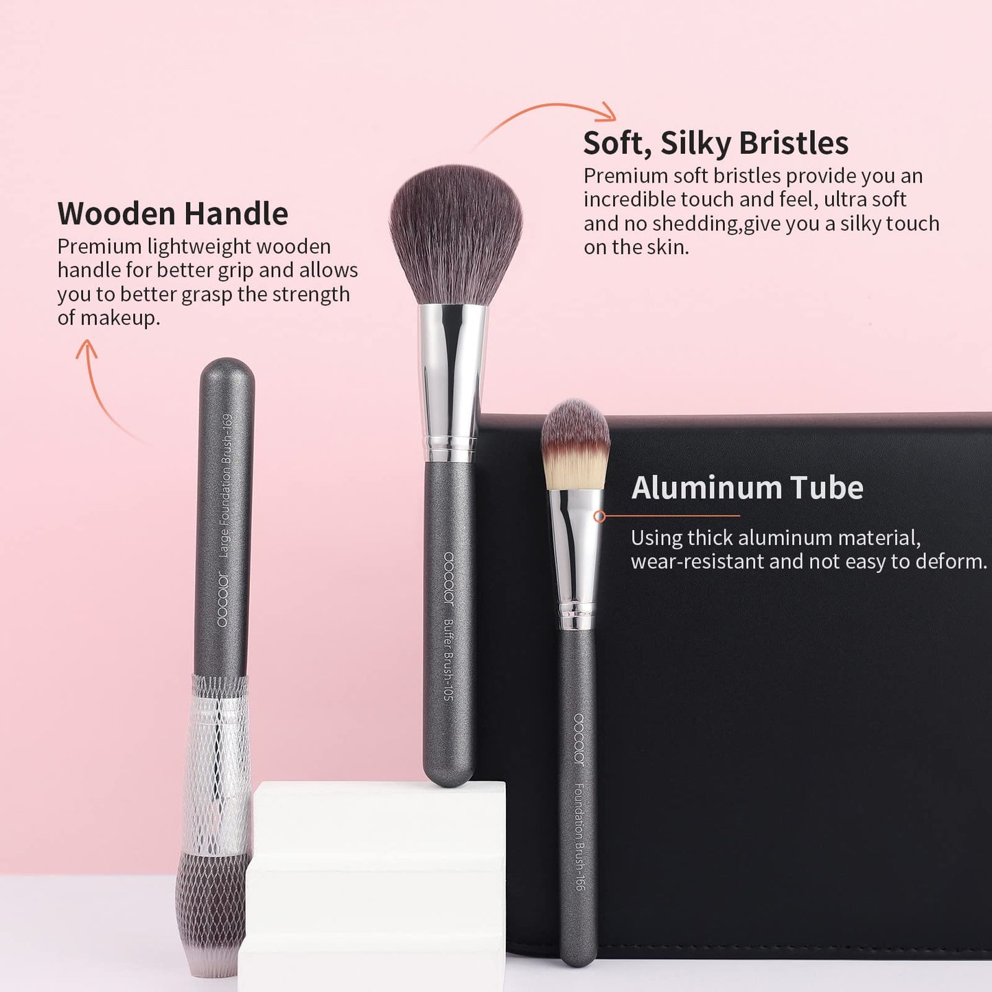 Docolor Professional Makeup Brush Set 29Pcs Makeup Brushes Valentines Day Gifts Premium Goat Synthetic Fiber Foundation Face Powder Blush Concealer Beauty & Personal Care docolor