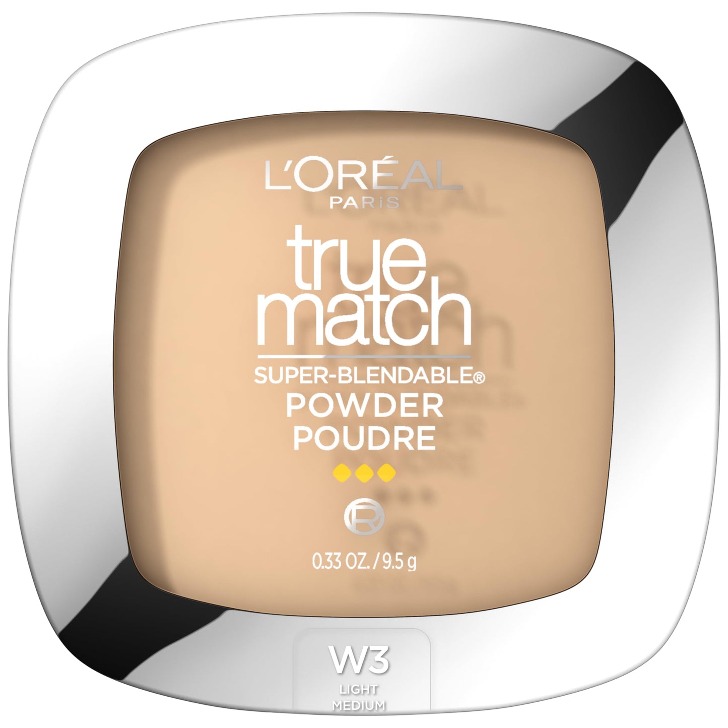 L'Oreal Paris True Match Super Blendable Oil Free Powder Foundation, W3 Light Medium, 0.33 oz, Packaging May Vary Beauty & Personal Care L'Oreal Paris