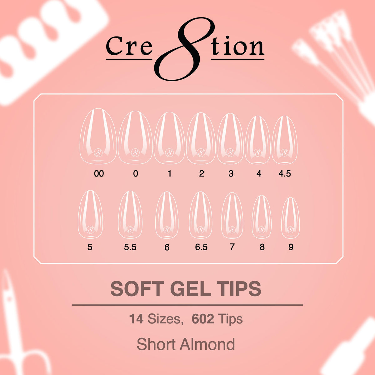 Cre8tion Extend Gel, Soft Gel Tip Adhesive, No-Heat Cure, 0.5 Fl Oz