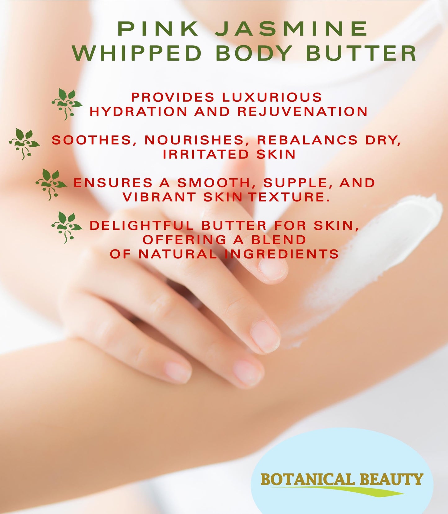 Botanical Beauty PINK JASMINE WHIPPED BODY BUTTER with Shea Butter, Cocoa Butter, Coconut Oil for All Skin Types, for Dry, Sensitive Skin Beauty & Personal Care Botanical Beauty