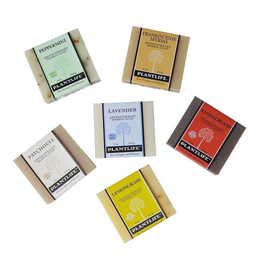 Plantlife Top 6 Herbal Bar Soaps - Moisturizing and Soothing Soap for Your Skin - Hand Crafted Using Plant-Based Ingredients - Made in California 4oz Beauty & Personal Care Plantlife