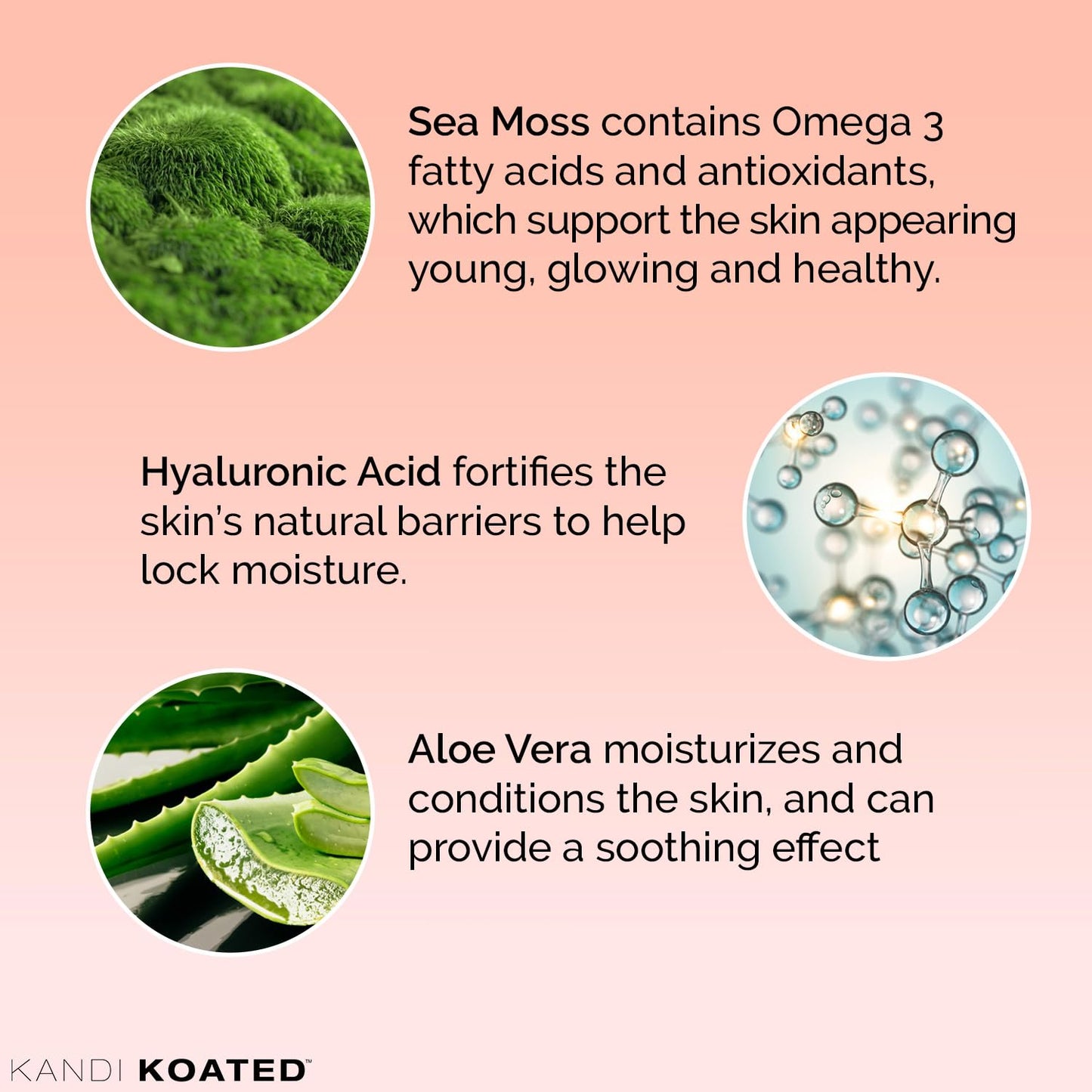 Kandi Koated Age-Renewal Sea Moss Serum by Kandi Burruss - Hydrating Face Serum with Aloe, Hyaluronic Acid & Antioxidants - Vegan, Firming Skincare Beauty & Personal Care Kandi