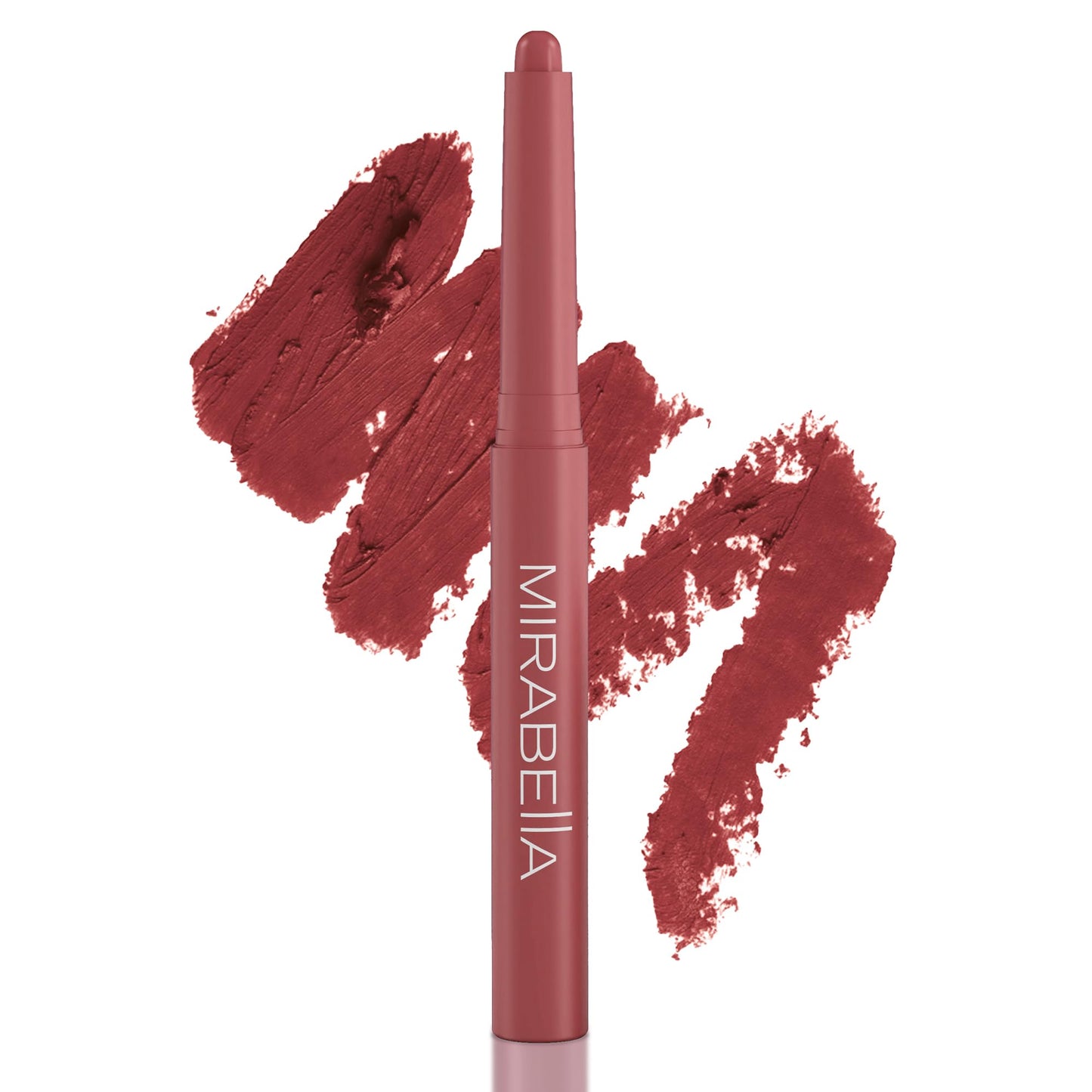 Mirabella - Velvet Matte Lip Crayon, Retractable Highly-Pigmented 2-in-1 Makeup, Long-Lasting Hydrating Lipstick Crayon + Lip Liner, Moisturizing Beauty & Personal Care Mirabella
