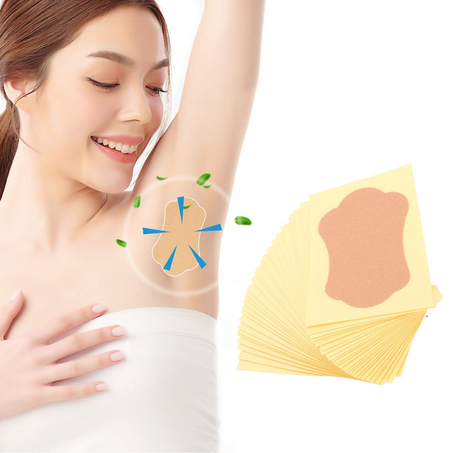 Sonew 28pcs Underarm Sweat Pads, Invisible Self Adhesive Breathable Armpit Antiperspirant Sticker, Armpit Sweat Pads for Men & Women Reduce Armpit Beauty and Personal Care Sonew