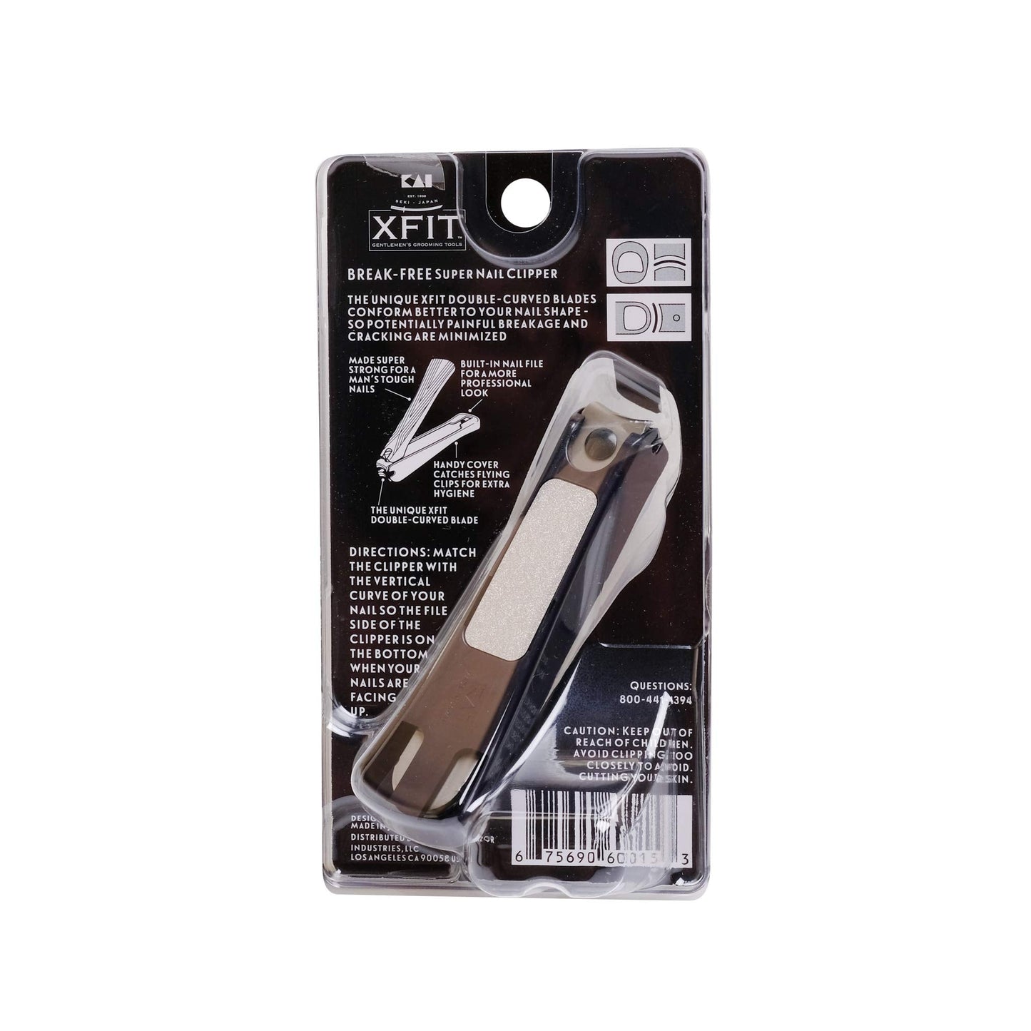 Kai About Body Xfit Break-Free Super Nail Clippers; 1 Double-Curved Nail Clipper; Nail Clippers for Men, Toenail & Fingernail Clippers with Super Beauty and Personal Care About Face