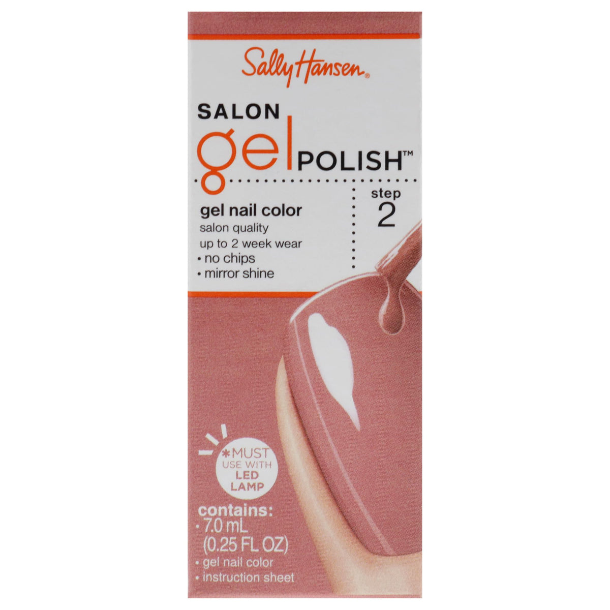 Sally Hansen Salon Pro Gel Nail Polish Lacquer, Pink Pong, 0.24 Fl. Oz. Beauty & Personal Care Sally Hansen