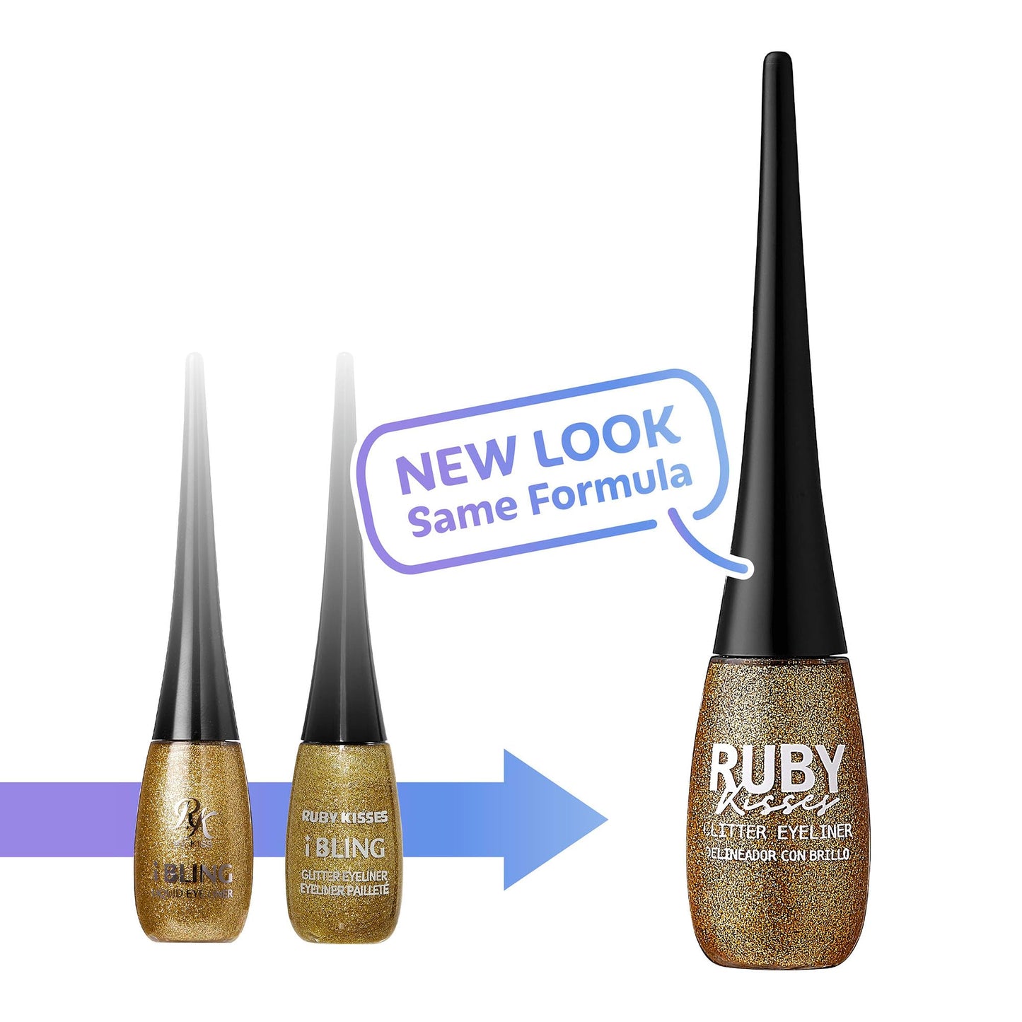 Ruby Kisses Eye Bling Glitter Eyeliner, Glitz N' Black Beauty & Personal Care Ruby Kisses