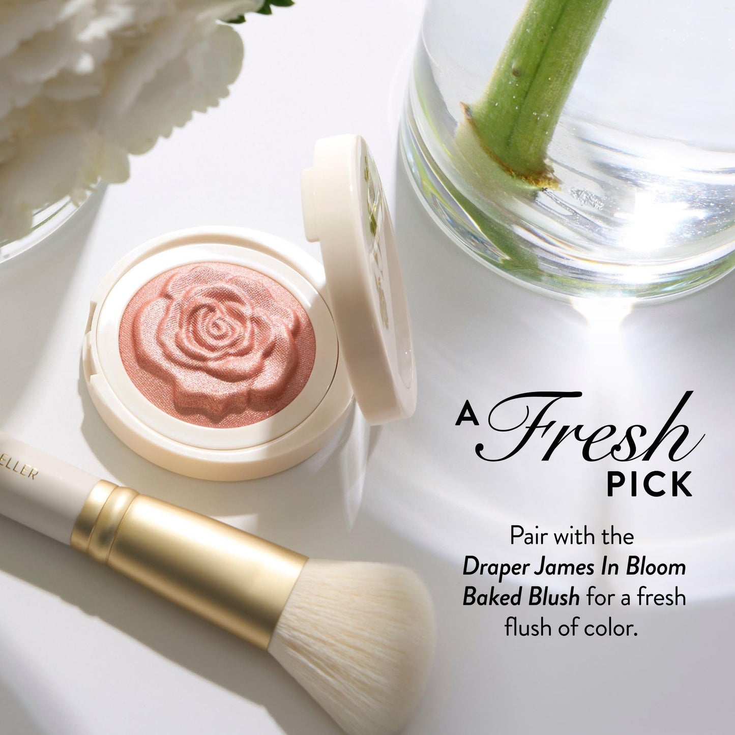 LAURA GELLER NEW YORK Angled Blush Brush - Sculpting & Blending Brush for Blush, Bronzer & Contour - Soft Vegan Bristles - Draper James Limited Beauty & Personal Care LAURA GELLER NEW YORK