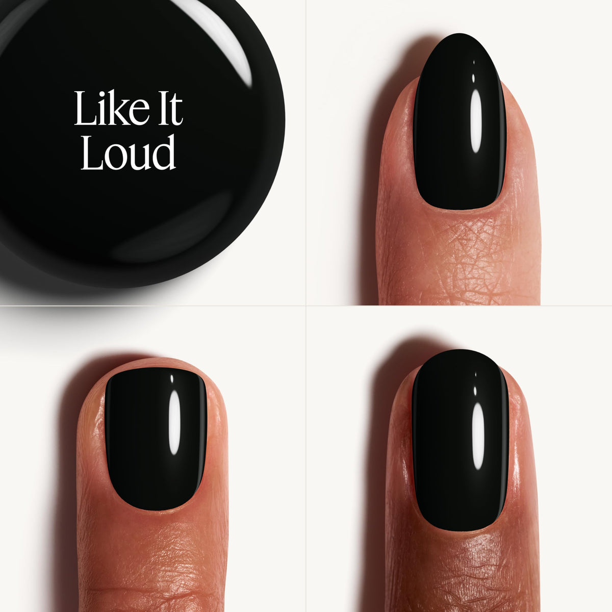 essie Gel Couture Nail Polish, Long Lasting Black Nail Polish, Vegan, Like It Loud, 0.46 fl oz