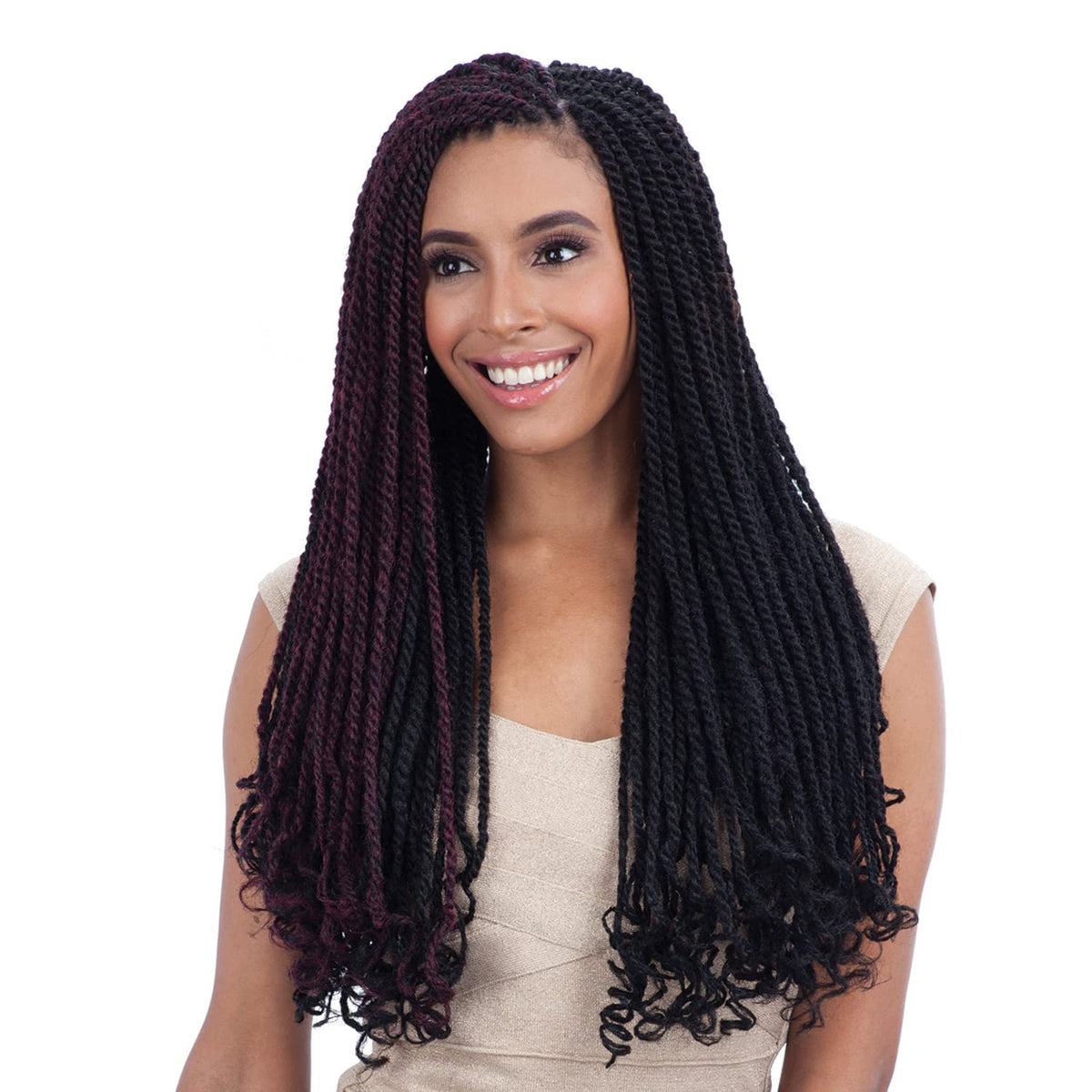 FreeTress Equal Synthetic Hair Braids Double Strand Style Cuban Twist Braid 24" (530)
