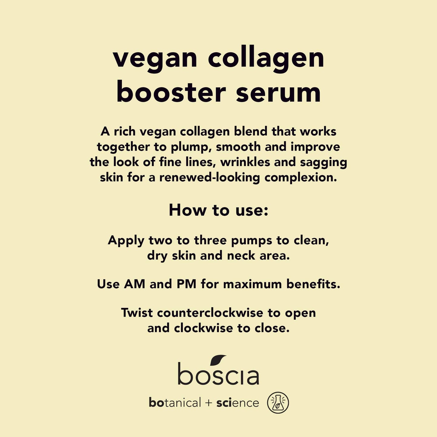 boscia Vegan Collagen Booster Serum - Vegan, Cruelty-Free, Natural & Clean Skin Care - Collagen Serum for Anti-Aging - For All Skin Types - 1 Fl Oz Beauty & Personal Care BOSCIA