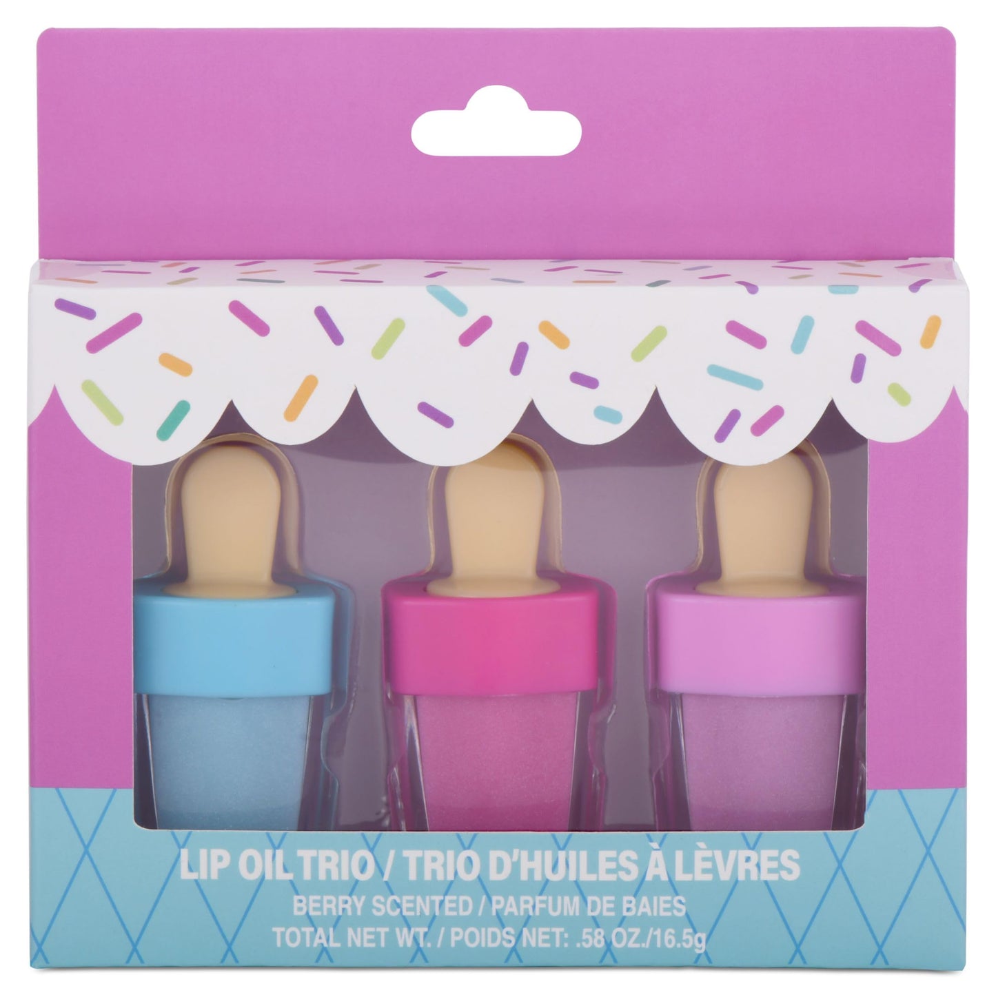 iscream 3-piece Ice Pop Shaped Berry Scented Moisturizing Lip Oil Set Beauty & Personal Care iscream