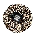 EleCharm Designer Reusable Shower Cap, Leopard Stylish Bath Cap Double Layers Waterproof Bathing Shower Hat Beauty & Personal Care EleCharm