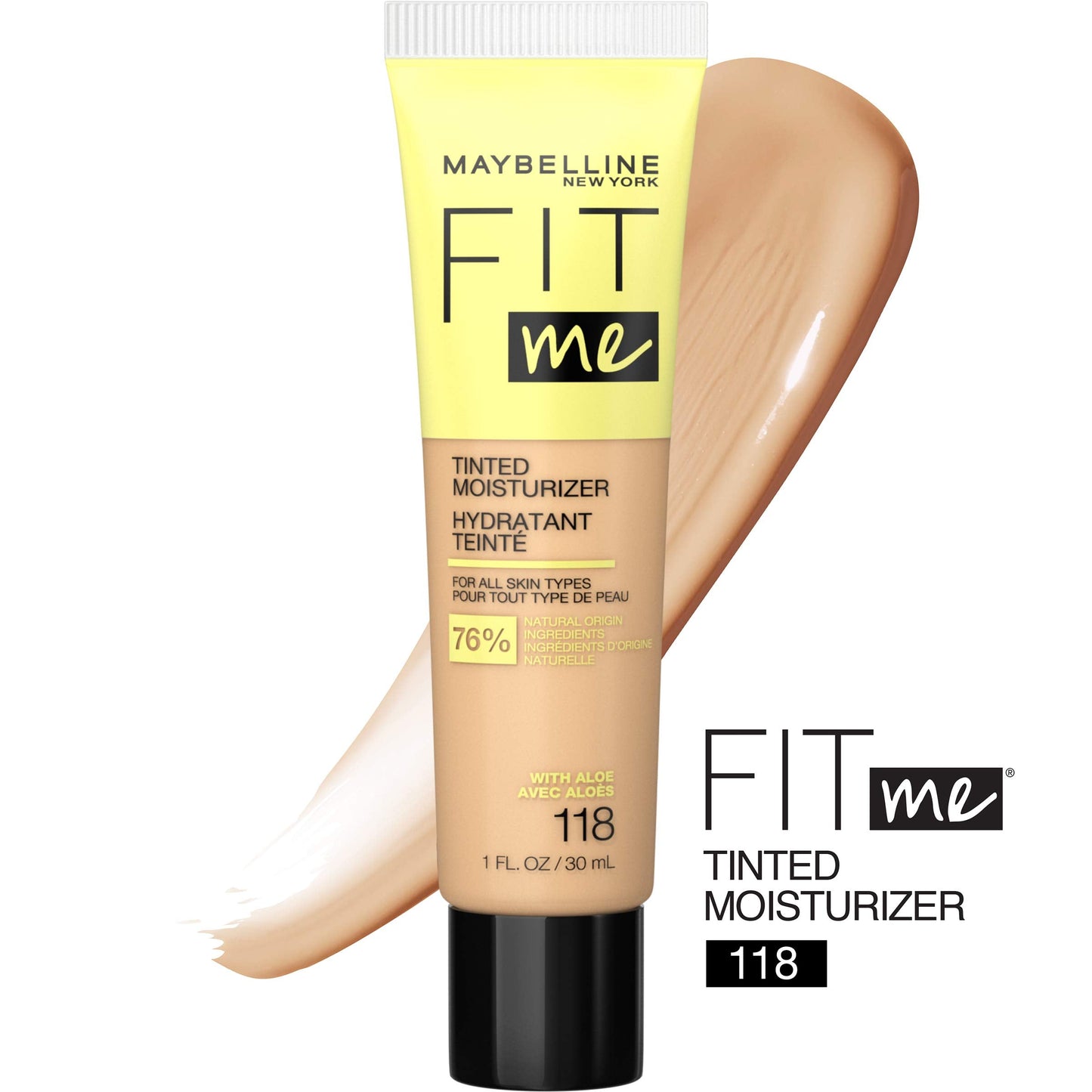 Maybelline Fit Me Tinted Moisturizer, Natural Coverage, Face Makeup, 118, 1 Count Beauty & Personal Care MAYBELLINE