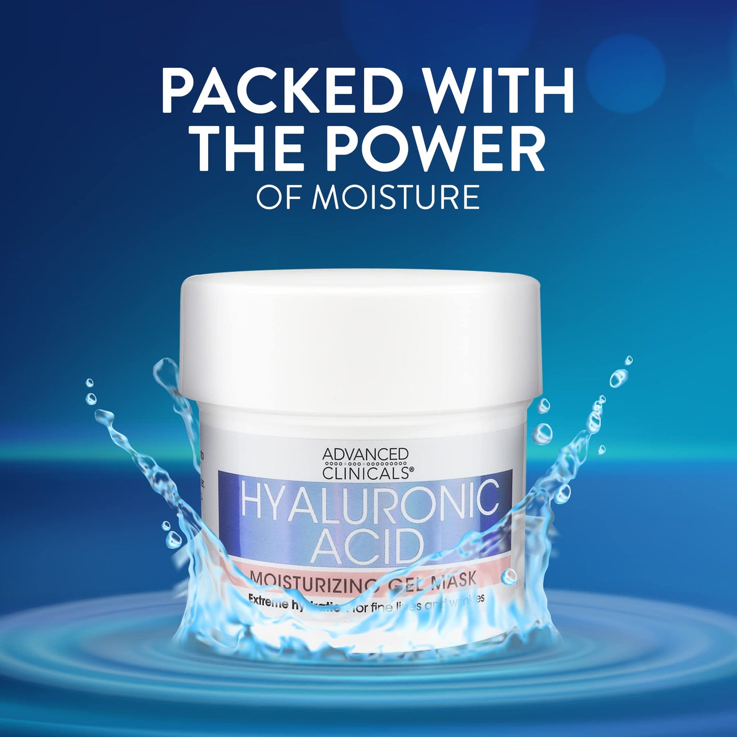 Advanced Clinicals Hyaluronic Acid Gel Facial Mask Skin Care Treatment, Brightening, Hydrating Anti Aging Face Mask & Moisturizer Helps Transform Dry Beauty & Personal Care Advanced Clinicals