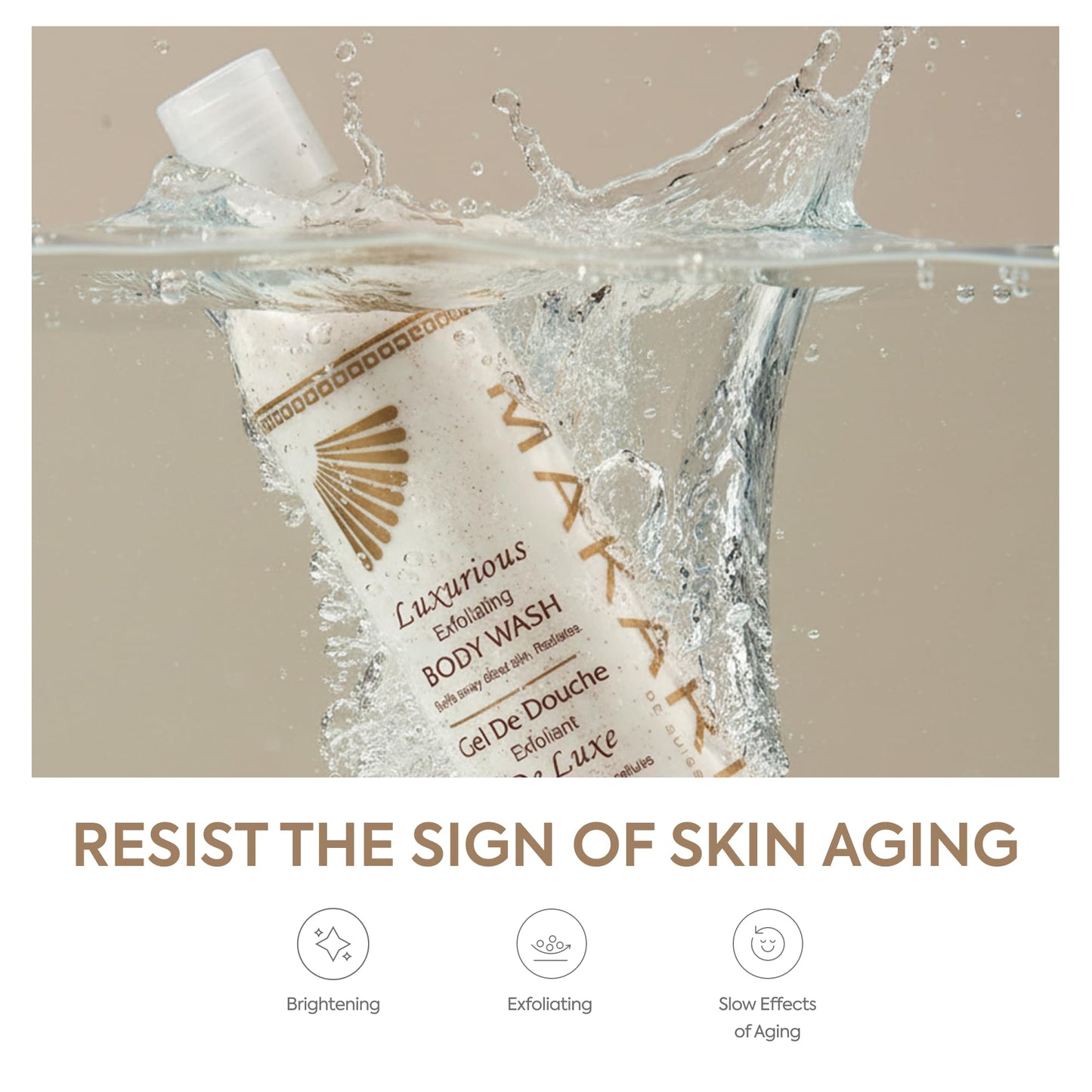 Makari Classic Luxurious Exfoliating Body Wash (500 ml) | Brightening & Exfoliating Body Cleanser | Removes Dead Skin Cells & Unclogs Pores | Beauty & Personal Care MAKARI