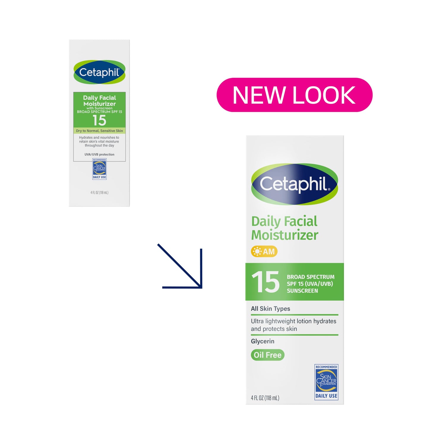 Cetaphil Daily Facial Moisturizer SPF 15, 4 Fl Oz, Gentle Facial Moisturizer for Dry to Normal Skin Types, No Added Fragrance, Pack of 2, (Packaging Beauty and Personal Care Cetaphil