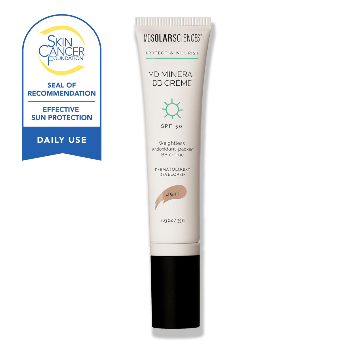 MDSolarSciences Mineral BB Creme SPF 50 | Hydrating, Sheer Tinted Mineral Sunscreen with Niacinamide, Caffeine & Squalane | Blurring, Anti-Aging,