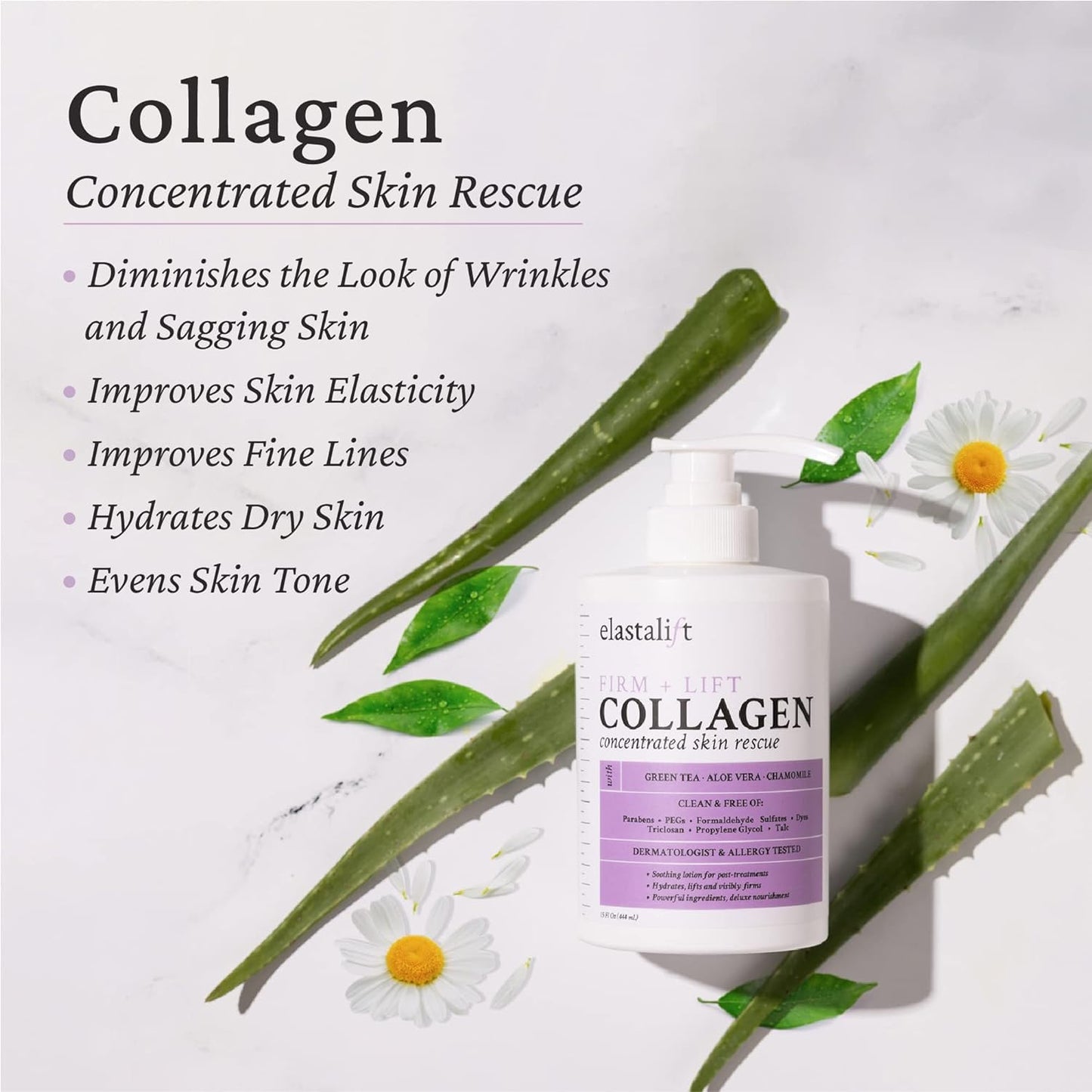 Elastalift Collagen Cream + Manuka Honey Cream Body Lotion & Face Moisturizer Skin Care Bundle For Women & Men | Skin Tightening Collagen Firming Beauty & Personal Care Elastalift