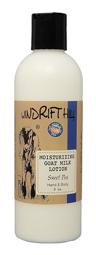 Windrift Hill (Sweet Pea) Moisturizing Goat Milk Hand & Body Lotion With Essential Oils 8 Ounce Bottle Beauty & Personal Care Windrift Hill