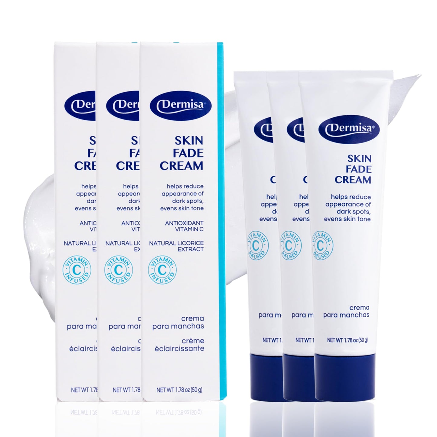 Dermisa Skin Fade Cream with Vitamin C, Licorice and Emblica - Dark Spot Corrector and Face Moisturizer for Sun Spots, Age Spots and Freckles - 1.78 Beauty & Personal Care Dermisa