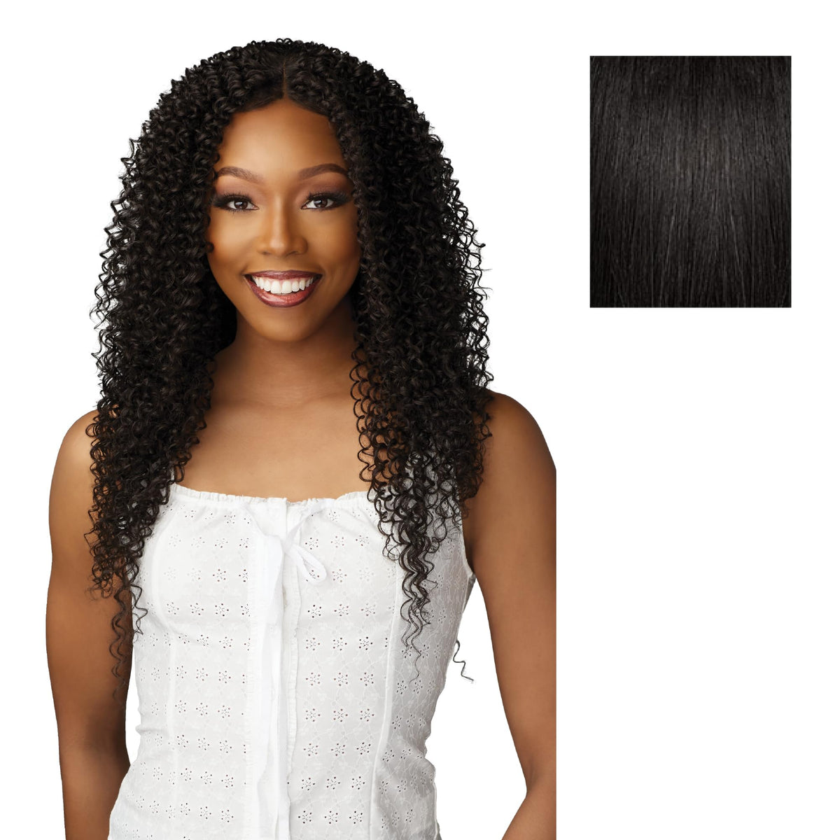 Sensationnel Dashly Lace Front Wig-Unit 54, 1B OFFBLACK