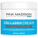 Pink Madison Skin Tightening Collagen Serum Cream with Hyaluronic Acid Anti Aging Face Treatment Fine Lines Wrinkles Men Women 4 Ounce Jar Beauty & Personal Care Pink Madison