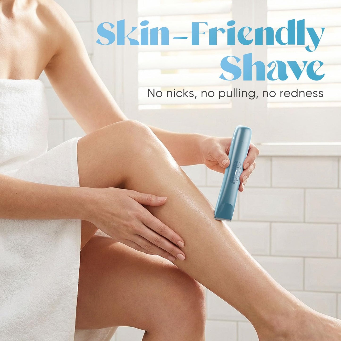 Bikini Trimmer for Women, 2 in 1 Dual Head Electric Razors, IPX7 Waterproof & Painless Shaver, Cordless Pubic Hair Trimmer for Leg Face Underarm Body Beauty and Personal Care RICAF