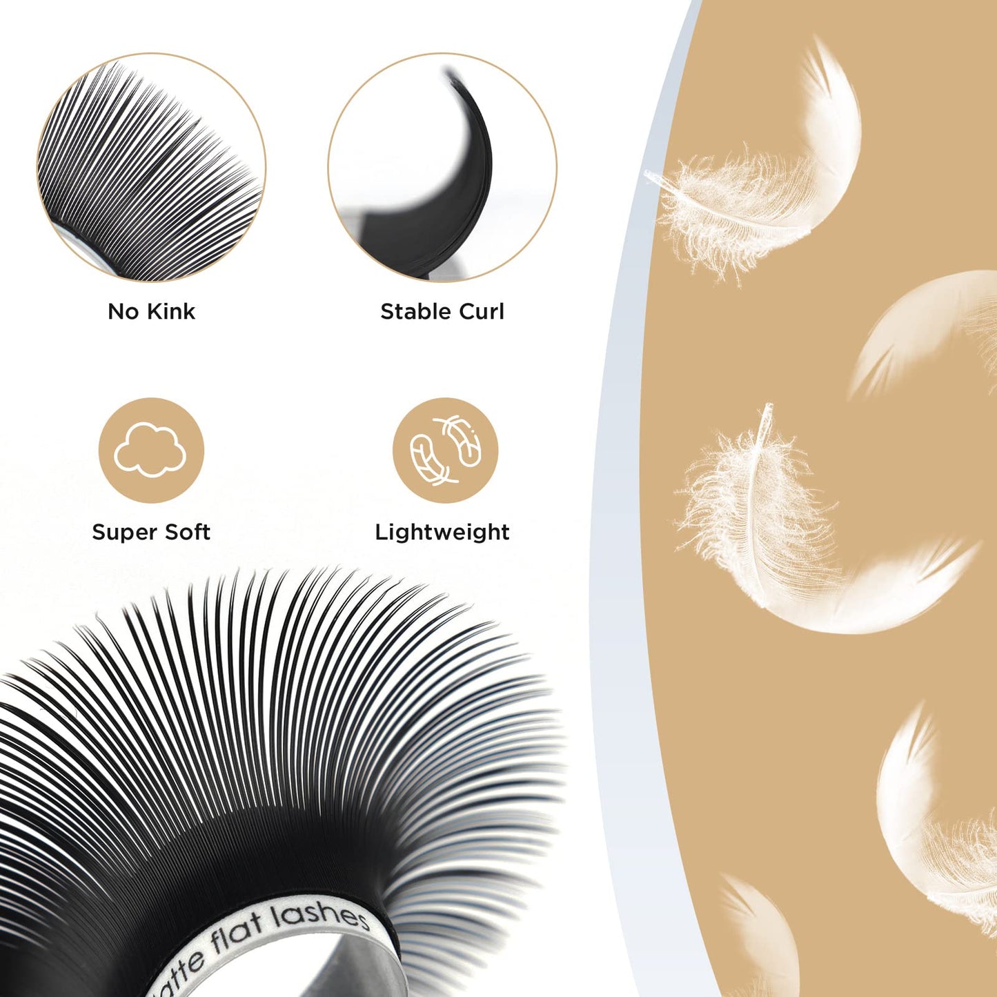 LASHVIEW Eyelash Extensions,Ellipse Flat Eyelash Extensions 0.20mm D Curl Beauty and Personal Care LASHVIEW